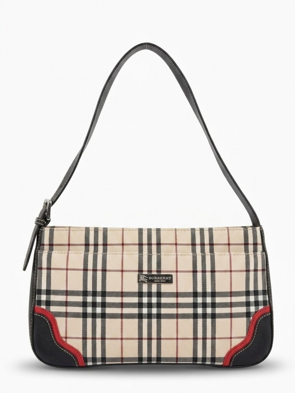 Authentic Vintage Burberry Classic Check Canvas Tote Bag - Luxury Designer Purse